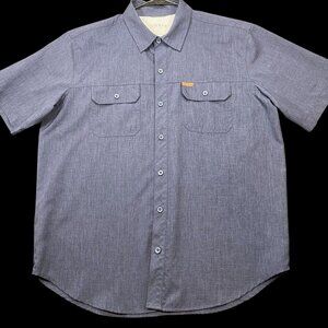 Orvis Mens Classic Collection Short-Sleeve Button-Up Work Shirt Gray Size XL